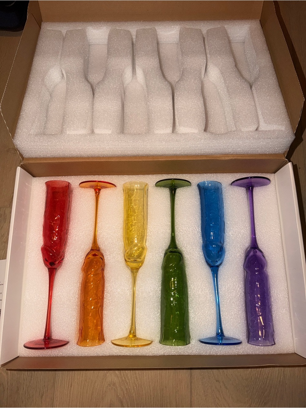 Willy pride collection set if 6 glasses 4 oz/120 ml gift box